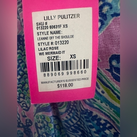 🦩🌴🦩👚Leanne Off-The-Shoulder Linen Top in Lilac Rose We Mermaid👚🦩🌴🦩 - Picture 7 of 11